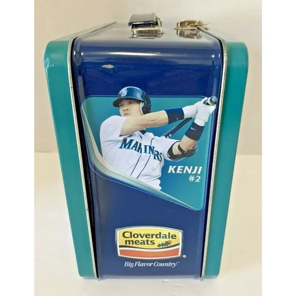 Seattle Mariners MLB 8" Tin Souvenir Lunchbox Moose - J J-Felix-Raul -Kenji - Picture 4 of 7